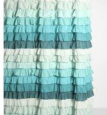 Copy Cat Chic Anthropologie Flamenco Shower Curtain The One Shown Is From Urban Outfitt Ruffle Shower Curtains Urban Outfitters Curtains Blue Shower Curtains