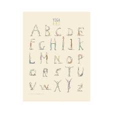 Die yoga abc karten dürfen hier nicht fehlen. Maileg Plakat Yoga Alphabet Yoga Fur Kinder Kinderposter Alphabet