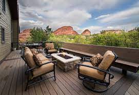 Trex transcend® composite decking sample in fire pit. Composite Deck With Fire Pit Klassisch Terrasse Denver Von Kona Contractors