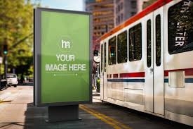 Classic Street Advertisement Mockup Generator Template Upload Your Design Into An Outdoor Billboard At A Tram Stop Showcase Your A Bus Stop Stop Ad Billboard