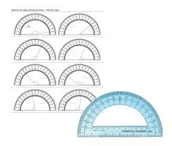 protractor printables worksheets and lessons