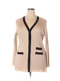 Details About Misook Women Brown Cardigan 1 X Plus