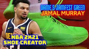 Jamal murray joins sixers legend allen iverson in nba playoff history. Nba Shoe Creator Dame 5 Jamfest Green Jamal Murray Nba 2k21 Youtube