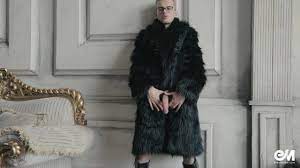 Blond Twink Boy Nude in Fur Coat Shows his Long Uncut Cock - Pornhub.com