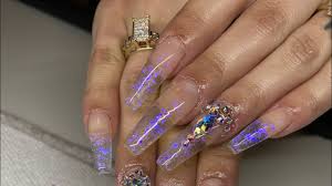 Hey lovelies, let's create some glitter ombré acrylic nails with encapsulated 3d rose on coffin shaped nails. Glitter Ombre Acrylic Nails Royalty Nail Supplies Youtube