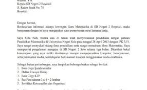 24 contoh surat lamaran kerja untuk guru honor. Contoh Surat Lamaran Pekerjaan Guru Kontrak Cute766