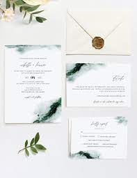 Emerald Green Watercolor Wedding Invitation Template Suite Etsy Emerald Wedding Invitations Green Wedding Invitations Wedding Invitation Templates