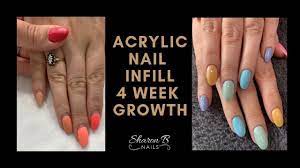 Acrylic Nail Infills After 4 Week Growth Youtube