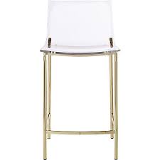 Chiaro Clear Counter Stool Gold Reviews Cb2 In 2020 Clear Bar Stools Gold Bar Stools Bar Stools