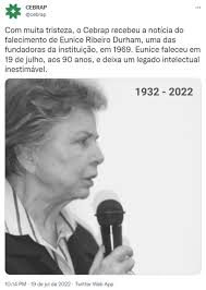 Antropóloga Eunice Durham, ex-secretária do MEC e professora emérita da  USP, morre aos 90 anos em São Paulo