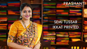 Semi Tussar With Ikkat Prints Prashanti Youtube Comms and advocacy for nature 🌱 & biodiversity 🌏 at @undp. semi tussar with ikkat prints prashanti