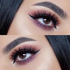 Black And White Eyeliner Makeup Black And White Winged Eyeliner For Summer Makeup Ideas Makeuptutorialeyeliner Summer Makeup White Eyeliner Winged Eyeliner