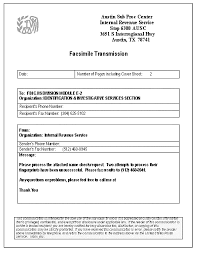 If you prefer a custom cover sheet, you can use one of efax's cover sheet templates or create your own. Fax Cover Letter To Irs Sample Cover Letter