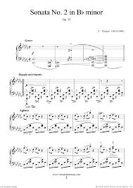 Chopin Piano Sonata No 2 In Bb Minor Op 35 Sheet Music For Piano Solo