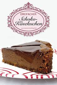 Dreifacher Schoko Kasekuchen Oder Triple Chocolate Cheesecake Schoko Kasekuchen Schoko Kuchen Und Torten
