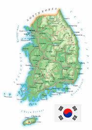 ¿qué es la república de corea? Mapa Fisico De Relieve De Corea Del Sur Orangesmile Com