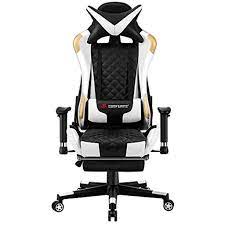 Jl Comfurni Gaming Chair Racing Computer Chair Office Desk Chair High Back Gaming Recliner With Footrest Ergonomic Video Chair Pu Lea Kunstleder Polster Stuhle