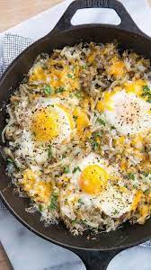 3 Ingredient Egg Breakfast Skillet Recipe Breakfast Brunch Recipes Recipes Breakfast Skillet Recipes