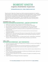 Supervised up to 3 employees ensuring that all shipping requirements were met and in. Distribution Supervisor Resume Samples Qwikresume