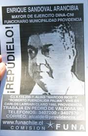 Funan en Municipalidad de Providencia a Enrique Sandoval Arancibia, Mayor  (R) del Ejercito de Chile