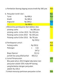 Contoh soal dan jawaban penjualan angsuran. Contoh Soal Angsuran
