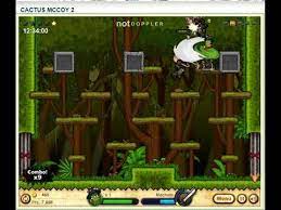 Jump on the platforms from the first poster and move right. Cactus Mccoy 2 Area11 5 Treasures 5 Challenges Youtube
