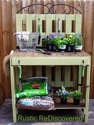 Rustic Rediscovered Pallet Potting Table My First Build Potting Table Pallet Diy Pallet Potting Bench