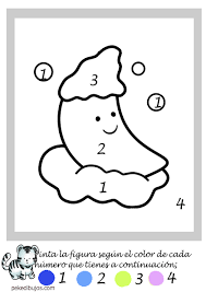 Dibujos Por Numeros Para Colorear Y Pintar Kids Math Worksheets Preschool Colors Numbers Preschool