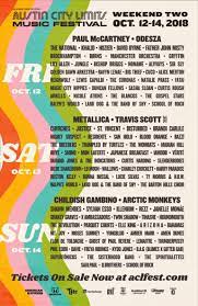 Above, you can see a breakdown of the daily austin city limits lineup headliners. Austin City Limits By Day Lineup Up W2 Coachella