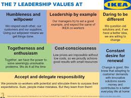 The 7 Leadership Values At Ikea Leadership Values Leadership Leadership Coaching