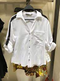 Zara (sold) baju original (kuning). Kemeja Zara List Top White Shirt Fesyen Wanita Pakaian Wanita Atasan Di Carousell