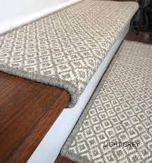 Designed for indoor use only, these treads are stain resistant with treatment. Padded Wool Carpet Stair Treads Breckenridge Light Grey Etsy