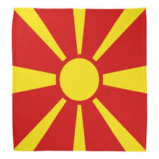 Both bore the vergina sun until 1995 when under greek pressure the republic's flag replaced the vergina sun with its current sun. Macedonia Flag Bandana Zazzle Com Macedonia Flag Flag Bandana Flag