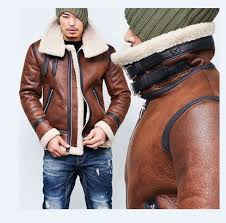 2018 Winter Thick Fleece Leather Jacket Men Wool Lined Leather Coat Hombre Mens Pu Leather Jackets Winter Leather Jackets Leather Jacket Leather Flight Jacket