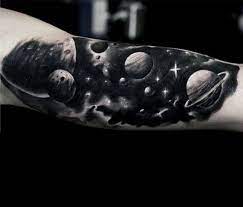 75 Universe Tattoo Designs For Men Matter And Space Universe Tattoo Space Tattoo Space Tattoo Sleeve