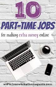 10 Great Part Time Online Jobs For Earning Extra Money At Home Extra Money Earn Money Online Online Jobs