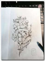 Bird And Rose Tattoo Drawing Flower Tattoos Hot Tattoo Snake Tattoo Design Tattoos Snake Tattoo