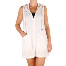 Walmart Catalina Women S Plus Size Terry Zip Front Swim Cover Up Cover Up Swim Cover White Tankini Top