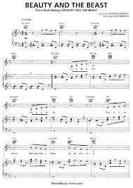 Beauty And The Beast Piano Sheet Music Disney Sheetmusic Free Com