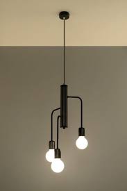Sollux Duomo Designer Hangelampe Rund Schwarz 3 Flg E27 Hange Lampe Beleuchtung Decke Wohnraum Beleuchtung