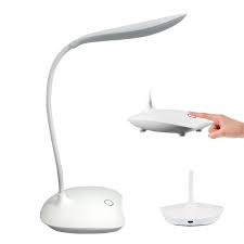 360 lighting modern desk table lamp with usb charging port led satin black metal adjustable arm for bedroom office. 14 Led Usb Charging Reading Light Table Lamps Shopee Singapore