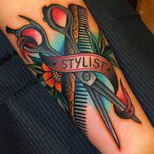 Getting your professional hair stylist tattoo is like a badge of honor. 57 Hairdresser Tattoos Ideas Hairdresser Tattoos Tattoos Hairstylist Tattoos