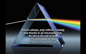 For this is the will of god in christ jesus concerning you. 1 Thessalonians 5 16 18 The Fellowship Site