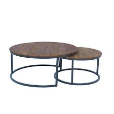 Découvrez notre produit havsta tables gigognes, lot de 2, brun foncé. Tables Basses Gigognes Industrielles En Orme Et Metal Transition Tables Basses Interior S