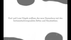 Hier sehen sie das profil des unternehmens betten nägele inh. Betten Nagele Historie Werfen Sie Einen Blick Hinter Die Kulissen Youtube