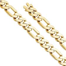 24 karat gold figaro chain. Men S 11 5mm Monaco Chain 14k Yellow Gold Figaro Necklace 24 28in Goldenmine Com