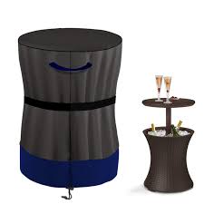 You could probably leave it outside with a cover & it will stay protected from the elements. Keter Cool Bar Plastic Outdoor Ice Cooler Table Garden Furniture Cream Blue Buy Online In Germany At Desertcart De Productid 55926839