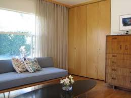 Modern decor is linked to the beginning through the middle of the 20th century. Sheer Drapes Across The Entire Wall House Decor Modern Mid Century Modern House Mid Century Modern Bedroom