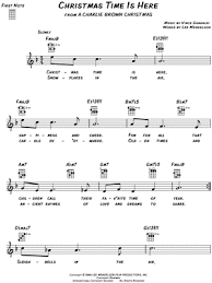 Vince Guaraldi Christmas Time Is Here Sheet Music Leadsheet In F Major Download Print Sku Mn0111689