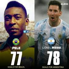 Lionel Messi will tie Pele's South American men's record of 77  international goals if he scores for Argentina tonight 🇦🇷